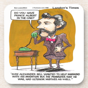 Rick London Funny Alexander Bell Phone Prank Untersetzer