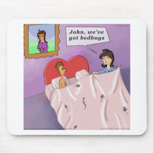 Rick London Funny Bedbugs Cartoon Mousepad