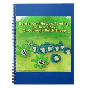 Rick London Funny Border Collie Blume Comic Notizblock