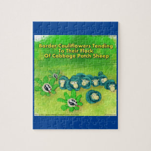 Rick London Funny Border Collie Blume Comic Puzzle