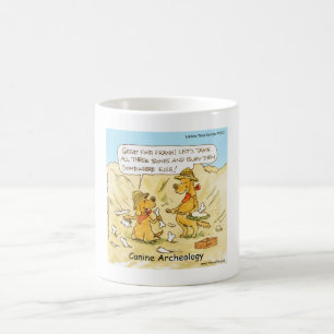 Rick London Funny Canine Archeology Comic Kaffeetasse