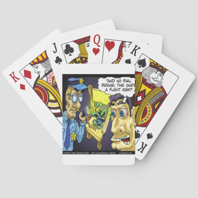 Rick London Funny Criminal Bird Flight Risk Spielkarten (Rückseite)