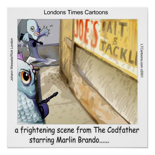 Rick London Funny Fish Mafia Poster (Vorderseite)