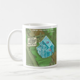 Rick London Funny Flooded House For Sale Comic Kaffeetasse
