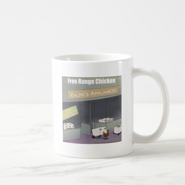 Rick London Funny Free Range Chicken Kaffeetasse (Rechts)