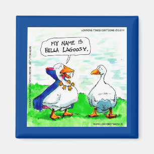 Rick London Funny Goose Vampire Wear Bells Magnet