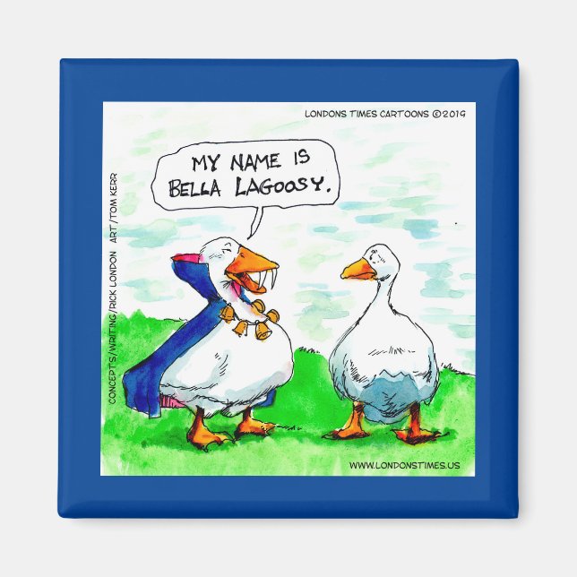 Rick London Funny Goose Vampire Wear Bells Magnet (Vorne)