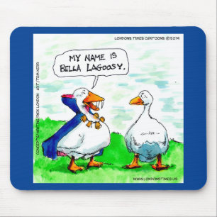 Rick London Funny Goose Vampire Wear Bells Mousepad