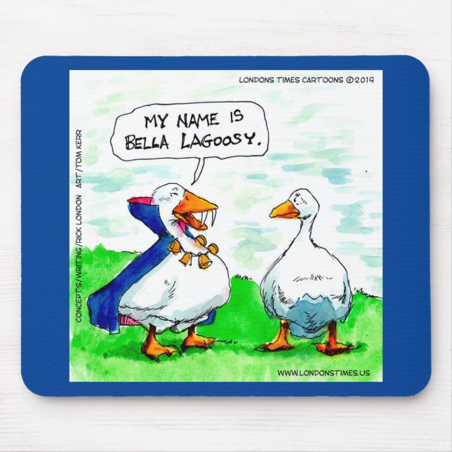 Rick London Funny Goose Vampire Wear Bells Mousepad (Vorne)