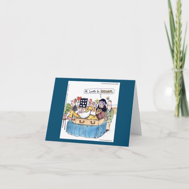 Rick London Funny Old Hippie Comic Beerdigung Karte (Vorderseite)