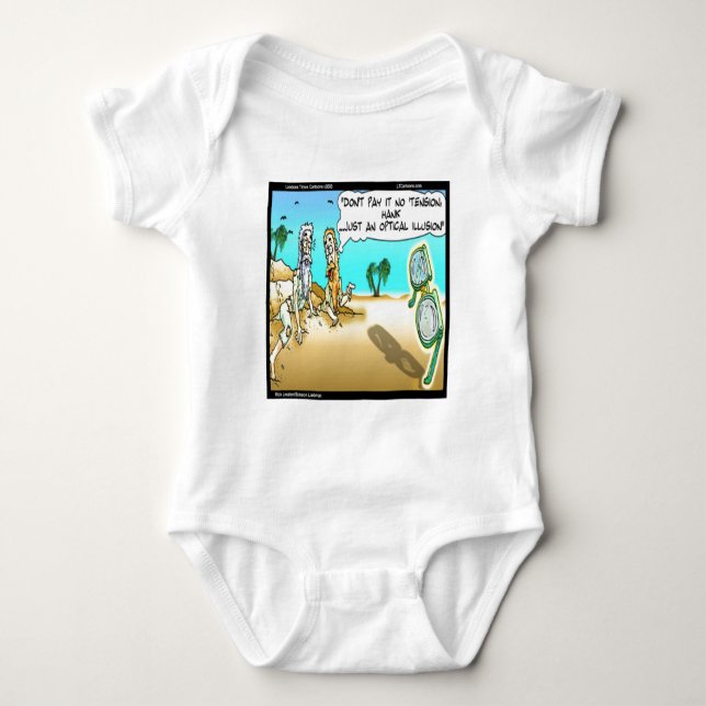 Rick London Funny Optometrist Illusion Baby Strampler (Vorderseite)