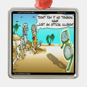 Rick London Funny Optometrist Illusion Silbernes Ornament