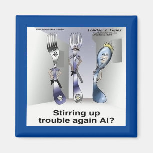 Rick London Funny Silverware Police Magnet