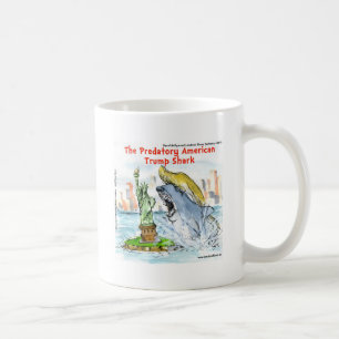 Rick London Funny Trump Shark Kaffeetasse