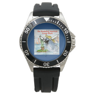 Rick London Funny Trump Shark Watch Armbanduhr