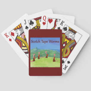 Rick London Funny Worms of Scotland Comic Spielkarten