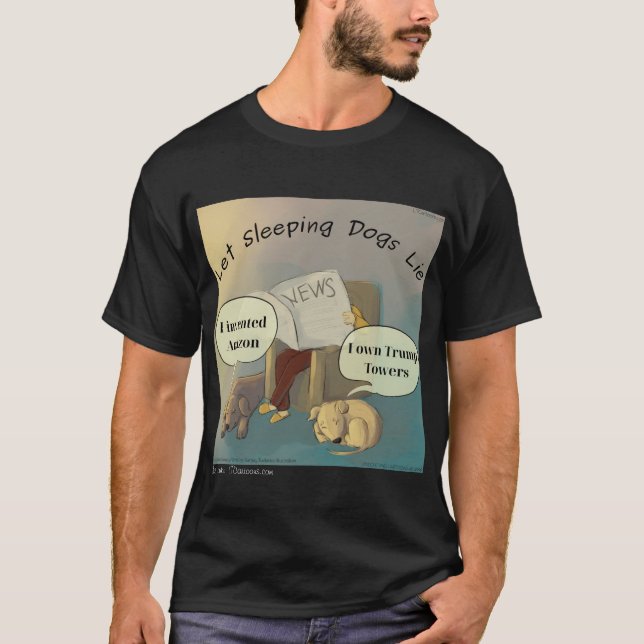 Rick London "Lass Sleeping Dogs Lie" Funny Tshirt (Vorderseite)