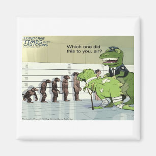 Rick London Lustige Dinosaurier Polizei Gegenübers Magnet