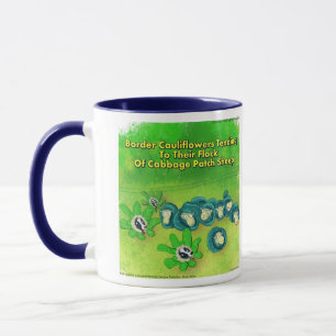 Rick London Lustiger Border Collie Blumen Comic  Tasse