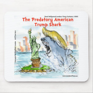 Rick London Lustiger Trump Hai Mousepad