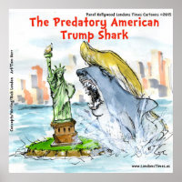 Rick London Lustiger Trump Hai Poster