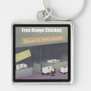 Rick London Lustiges freilaufendes Huhn Schlüsselanhänger