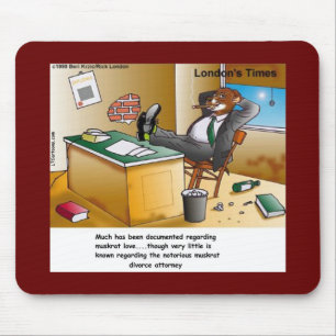 Rick London Muskrat Divorce Attorney Comic Mousepad
