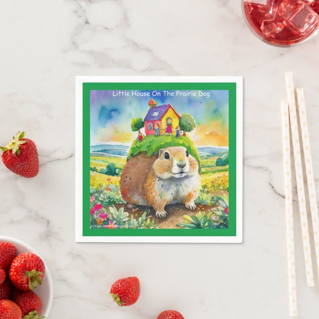 Rick London Prairie Dog Life Comic Serviette (Beispiel)