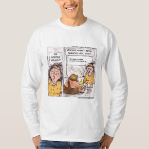 Rick London Prehistorischer Kaffee Funny Cartoon T-Shirt
