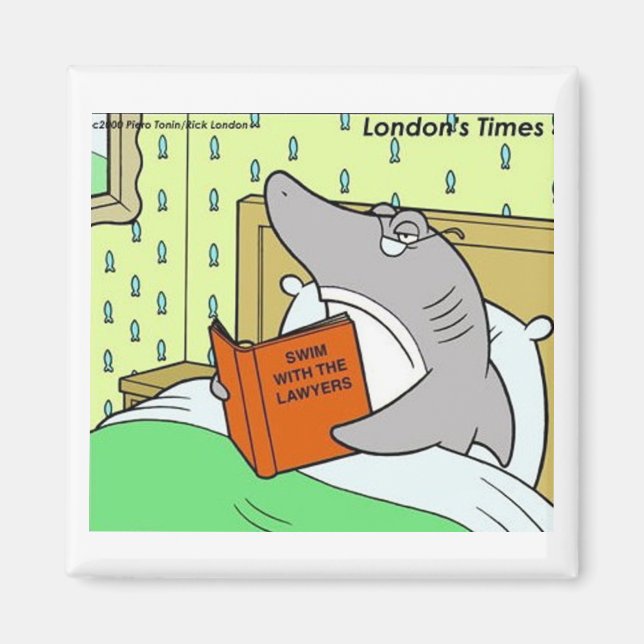 Rick London Shark Lawyer Funny Magnet (Vorne)