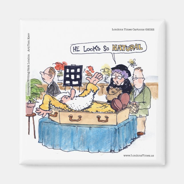 Rick London So Natural Funerary Funny Old Hippie Magnet (Vorne)