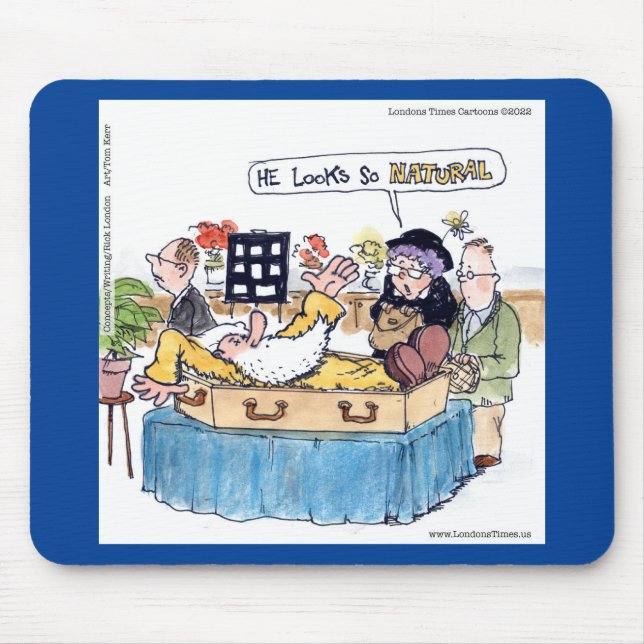 Rick London So Natural Funerary Funny Old Hippie Mousepad (Vorne)