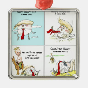 Rick London "Trumpty Dumpty" Lustiges Trump Gesche Ornament Aus Metall