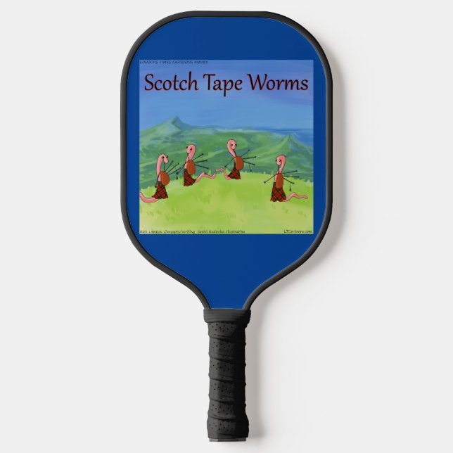 Rick London Worms from Scotland Funny Pickleball P Pickleball Schläger (Vorderseite)