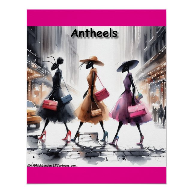 Rick Londons Mode Ants of New York City Funny Poster (Vorderseite)