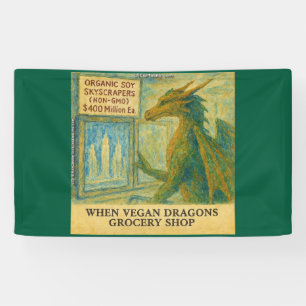 Rick Londons Veganes Drachengeschäft Funny Shoppin Banner