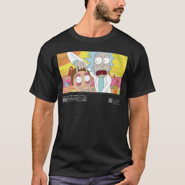 Rick Opening Morty's Eyes Quote Graphic T-Shirt (Vorderseite)