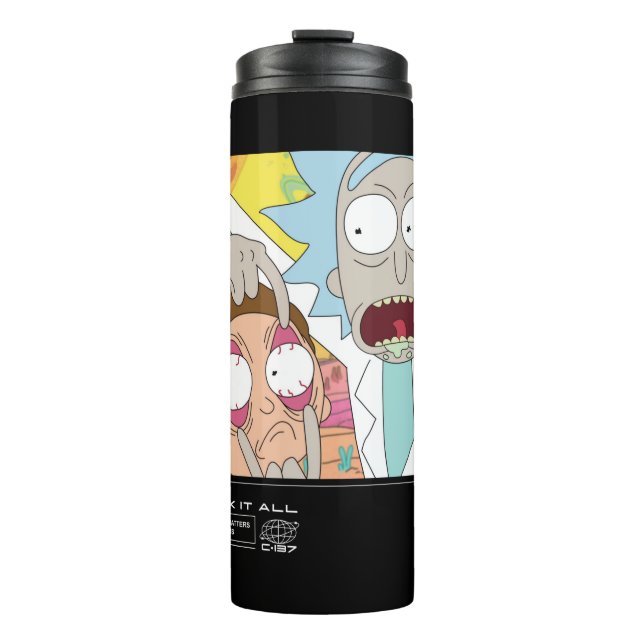 Rick Opening Morty's Eyes Quote Graphic Thermosbecher (Vorderseite)