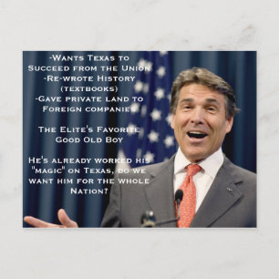 Rick Perry für Präsident?!?!!!! Postkarte