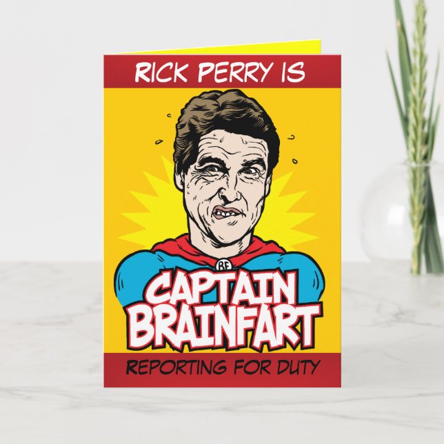 Rick Perry Kapitän Brainfart Card Karte (Vorderseite)
