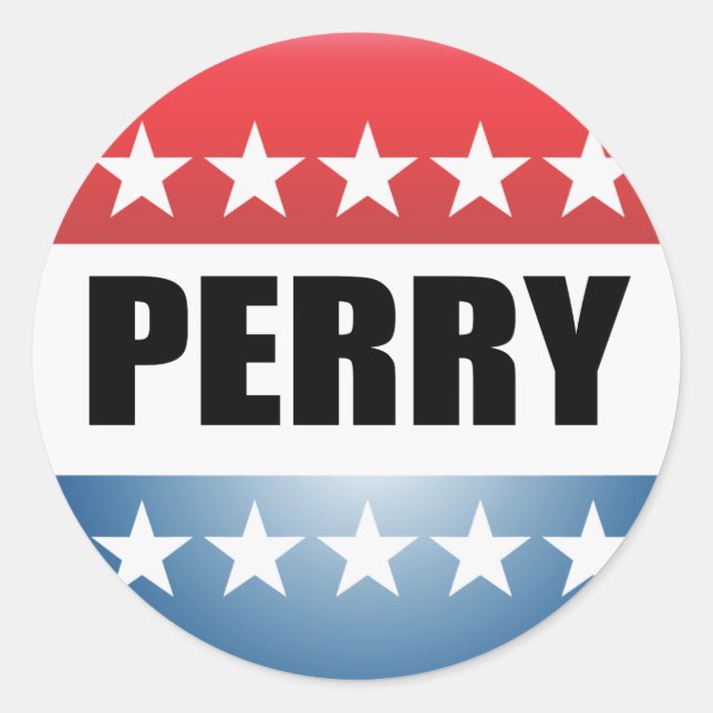 RICK PERRY RUNDER AUFKLEBER (Vorderseite)