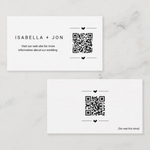 Rick Roll Gäste w- Wedding Website QR Code Prank Begleitkarte