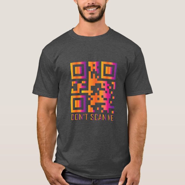 Rick Roll lustiger QR-Scan-Code scannen mich nicht T-Shirt (Vorderseite)