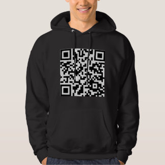 Rick Roll QR Code Aufkleber Hoodie