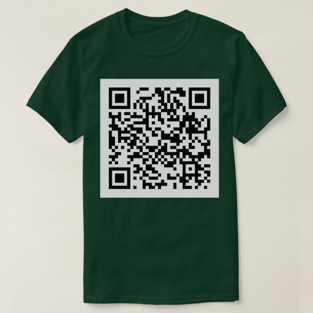 Rick Roll QR Code Pillow T-Shirt (Design vorne)