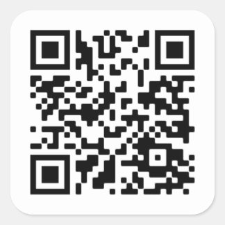 Rick Roll QR-Code Quadratischer Aufkleber