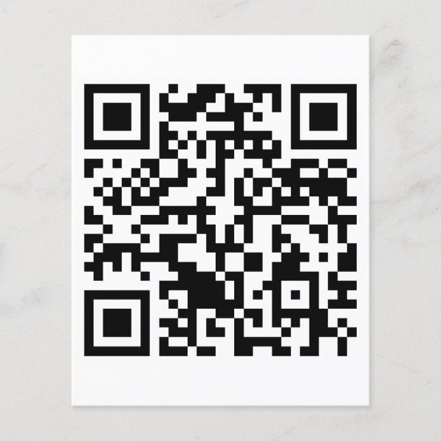 Rick Roll QR Code Rickgewalzt Flyer (Vorne)