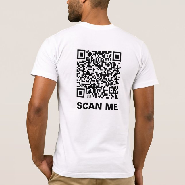 Rick Roll QR Code T-Shirt (Rückseite)