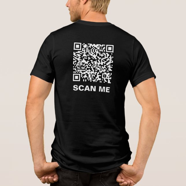 Rick Roll QR Code Tri-Blend Shirt (Rückseite)