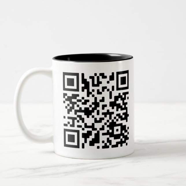 Rick Roll Zweifarbige Tasse (Links)